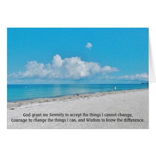 Serenity Prayer Strandgezicht (Voorkant Horizontaal)
