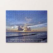 Serenity Prayer - Strandzonsondergang Legpuzzel (Horizontaal)
