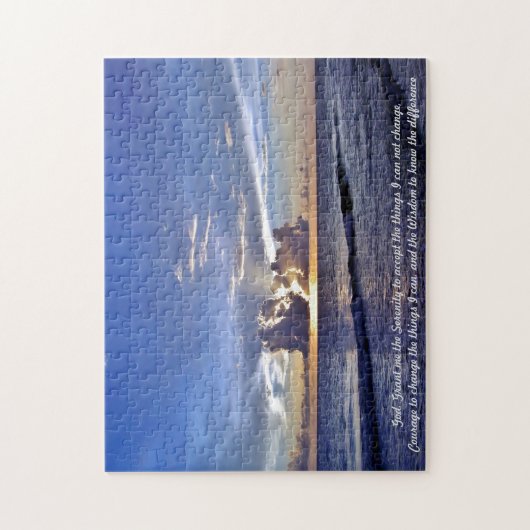 Serenity Prayer - Strandzonsondergang Legpuzzel (Verticaal)