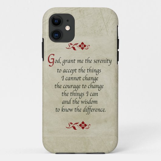 Serenity Prayer  Style+Bourgogne Accents Case-Mate iPhone Case (Achterkant)
