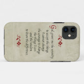 Serenity Prayer  Style+Bourgogne Accents Case-Mate iPhone Case (Achterkant (horizontaal))