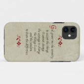 Serenity Prayer  Style+Bourgogne Accents Case-Mate iPhone Case (Achterkant (horizontaal))