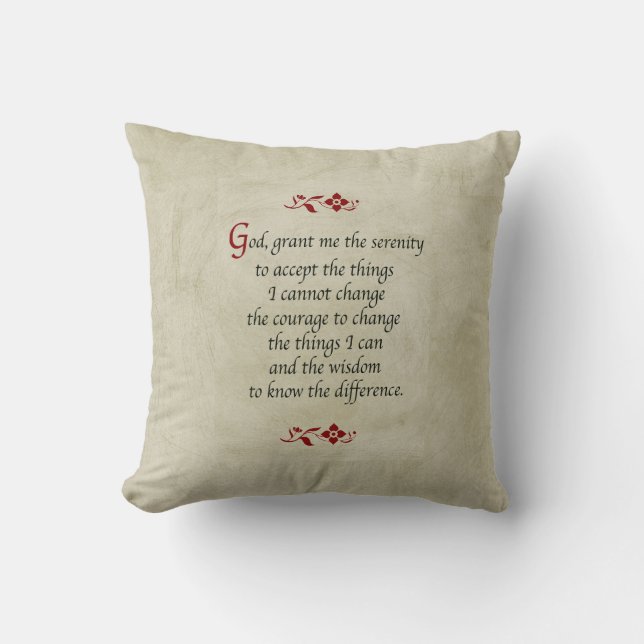 Serenity Prayer- Style Kussen (Voorkant)