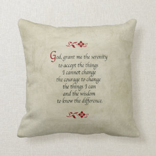 Serenity Prayer- Style Kussen