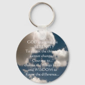 Serenity Prayer Summer Sky Sleutelhanger (Voorkant)