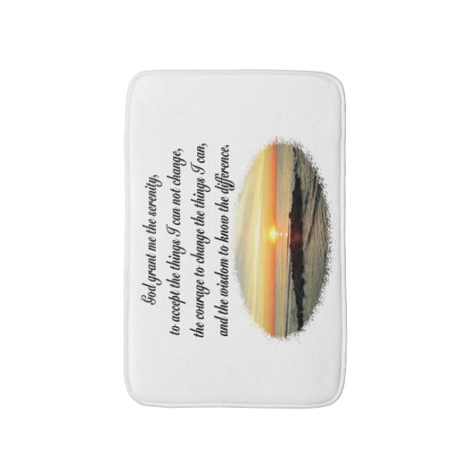 SERENITY PRAYER SUNRISE FOTODESIGN BADMAT (Voorkant Verticaal)