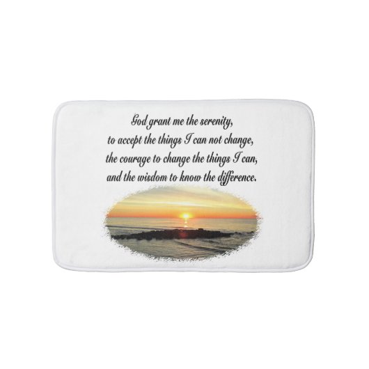 SERENITY PRAYER SUNRISE FOTODESIGN BADMAT (Voorkant)