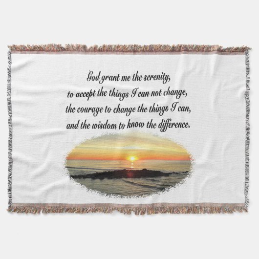 SERENITY PRAYER SUNRISE FOTODESIGN DEKEN (Voorkant)