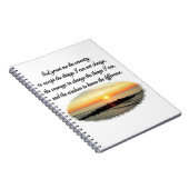 SERENITY PRAYER SUNRISE FOTODESIGN NOTITIEBOEK (Rechterzijde)
