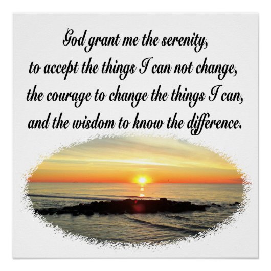 SERENITY PRAYER SUNRISE FOTODESIGN PERFECT POSTER (Voorkant)