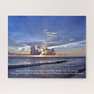 Serenity Prayer - Sunset Jigzaag Puzzle Legpuzzel