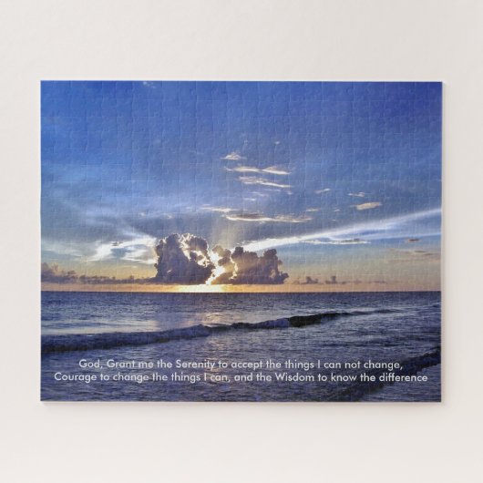 Serenity Prayer - Sunset Jigzaag Puzzle Legpuzzel (Horizontaal)
