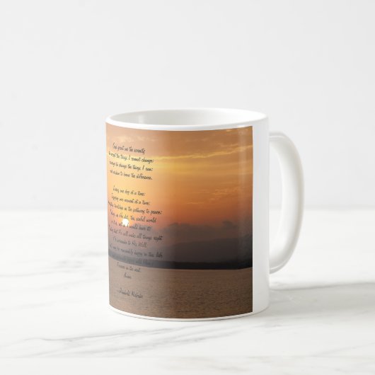 Serenity Prayer Sunset Mok (Voorkant rechts)