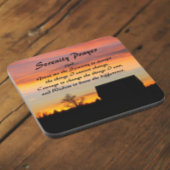 Serenity Prayer Sunset Silhouette Landschap Bier Onderzetter