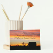 Serenity Prayer Sunset Silhouette Landschap Blank Kaart