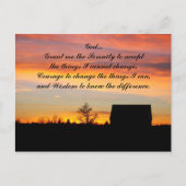 Serenity Prayer Sunset Silhouette Landschap Briefkaart (Voorkant)