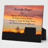 Serenity Prayer Sunset Silhouette Landschap Fotoplaat (Zijkant)
