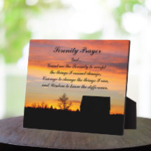 Serenity Prayer Sunset Silhouette Landschap
