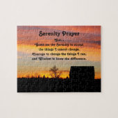Serenity Prayer Sunset Silhouette Landschap Legpuzzel (Horizontaal)