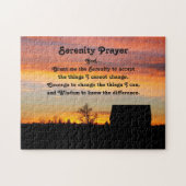 Serenity Prayer Sunset Silhouette Landschap Legpuzzel (Horizontaal)