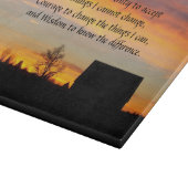 Serenity Prayer Sunset Silhouette Landschap Snijplank (Hoek)