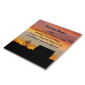 Serenity Prayer Sunset Silhouette Landschap Tegeltje (Zijkant)