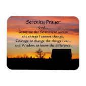 Serenity Prayer Sunset Silhouette Photo Magnet Magneet (Horizontaal)