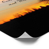 Serenity Prayer Sunset Silhouette Photographic Poster (Hoek)