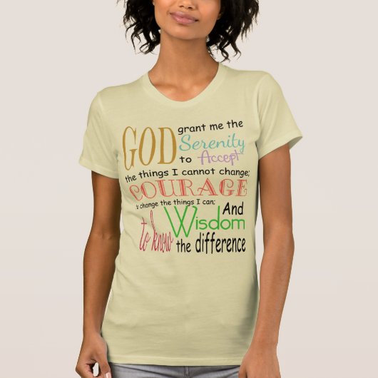 Serenity Prayer T-shirt (Voorkant)