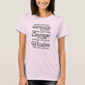 Serenity Prayer T-shirt inspirerend design (Voorkant)