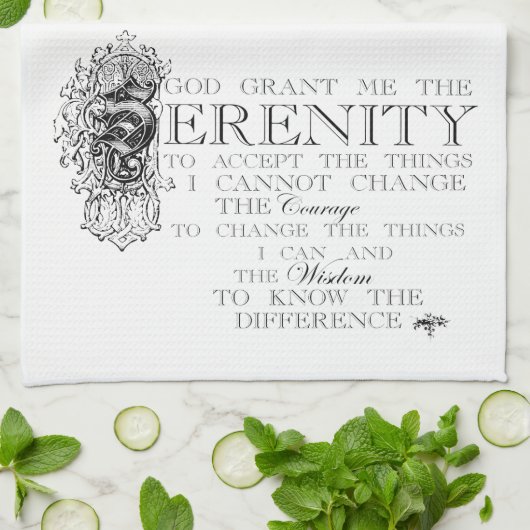 Serenity Prayer Theedoek (Gevouwen)