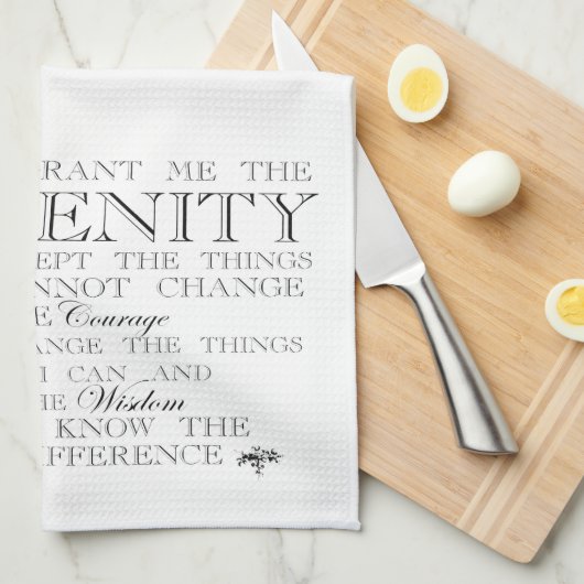 Serenity Prayer Theedoek (Quarter Fold)