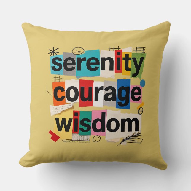 Serenity Prayer - Throw Pillow Kussen (Voorkant)