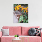 Serenity Prayer Tuin Bench Bloemen Canvas Afdruk (Insitu (Woonkamer))