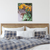 Serenity Prayer Tuin Bench Bloemen Canvas Afdruk (Insitu (Slaapkamer))
