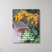 Serenity Prayer Tuin Bench Bloemen Canvas Afdruk (Voorkant)