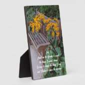 Serenity Prayer Tuin Bench Bloemen Fotoplaat (Zijkant)