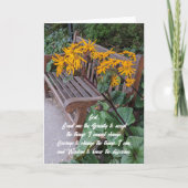 Serenity Prayer Tuin Bench Bloemen Kaart (Voorkant)