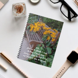 Serenity Prayer Tuin Bench Bloemen Notitieboek