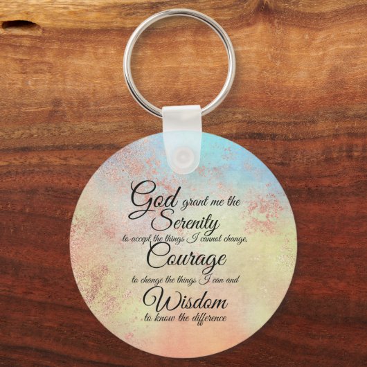 Serenity Prayer twee design Sleutelhanger (Achterkant)