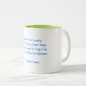Serenity Prayer Two-Tone Blauw Groen Herstel Hoop Tweekleurige Koffiemok (Voorkant rechts)