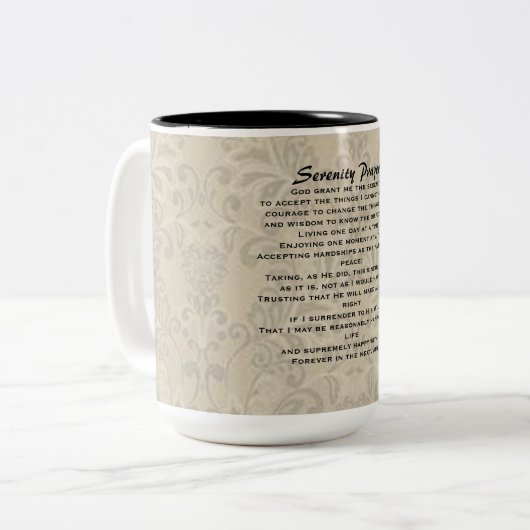 Serenity Prayer Two-Toned Mok (Voorkant links)