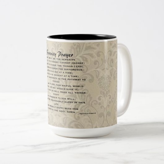 Serenity Prayer Two-Toned Mok (Voorkant rechts)