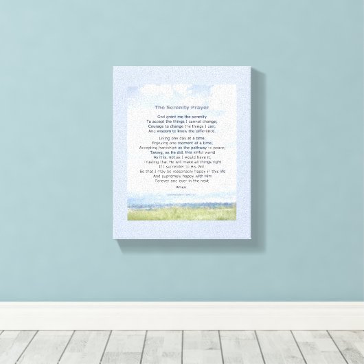 Serenity Prayer verpakt canvas inspirerend quote (Insitu (Houten vloer))