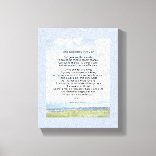 Serenity Prayer verpakt canvas inspirerend quote (Voorkant)