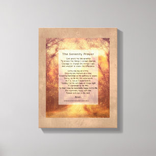 Serenity Prayer verpakte canvaskunst met quote Canvas Afdruk