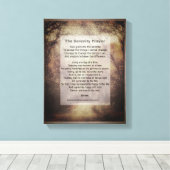 Serenity Prayer verpakte canvaskunst met quote Canvas Afdruk (Insitu (Houten vloer))