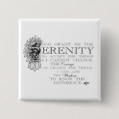 Serenity Prayer Vierkante Button 5,1 Cm (Voorkant)