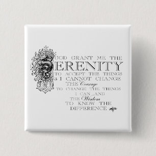Serenity Prayer Vierkante Button 5,1 Cm
