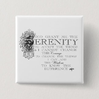Serenity Prayer Vierkante Button 5,1 Cm
